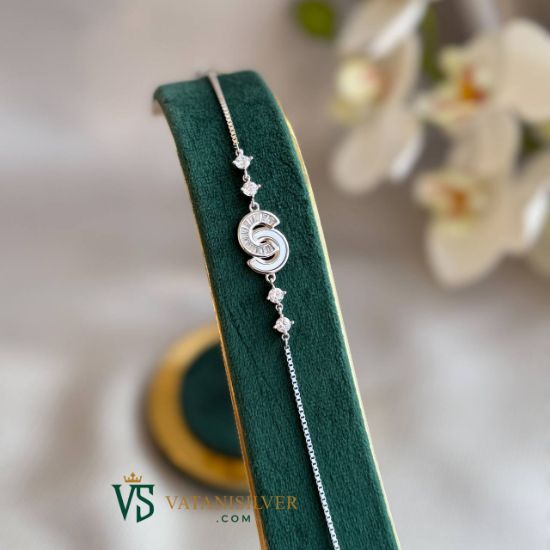 تصویر  دستبند نقره اسپرت کدBBV106