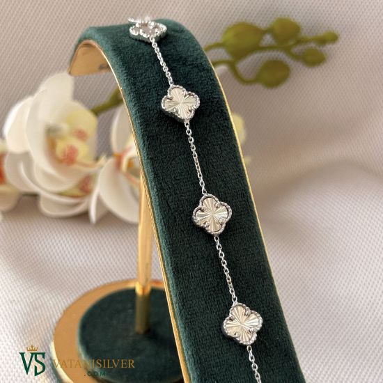تصویر  دستبند نقره ونکلیف کد BBV109