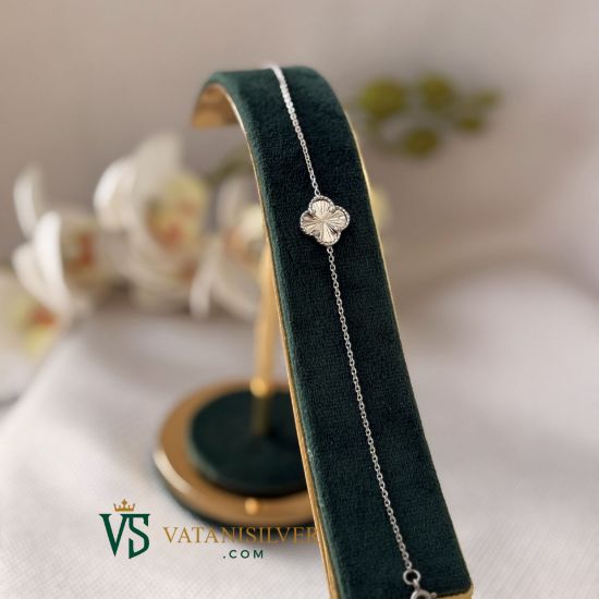 تصویر  دستبند نقره ونکلیف کد BBV110